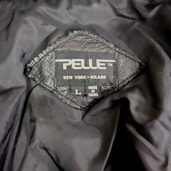 PELLE PELLE 1980s Vintage Leather Jacket Suede Shoulders/Cufffs LargeBag 10
